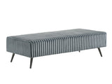 Mavela Wide Wale Corduroy Upholstery Bench, Blue T2574P243223