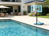 Adjustable Height Portable Basketball Hoop Stand 36.5-48.5 Inch Poolside System with Clear Backboard 41520322