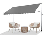 118.1"D x 47.2"W x"H Retractable Awning Grey 70526258