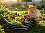 Galvanized Raised Garden Bed 8x4x1ft - Heavy Duty Metal Planter Box for Vegetables, Herbs & Flowers, W840P499238