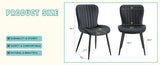 The Black Minimalist Ergonomic Dining Chair Comes In A Pack of 4, With A Comfortable Design Of W1151P277172