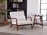 Mid-Century Modern Accent Chair, Arm Chair Living Room Chairs Pillow Upholstered Reading Chair W2989P295373