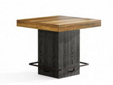 31.5 Inch Counter Height Bar Table, Square Dining Table with Metal Footrest 41885724