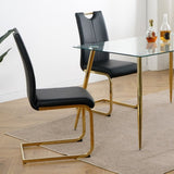 Modern Dining Chairs with Faux Leather Padded Seat Dining Living Room Chairs Upholstered Chair with W210127291