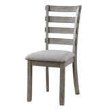 ZNTS Gray Color Dining Chairs Padded Seat Set of 2pc Side Chair Ladder Back Kitchen Dining Room B011P246316