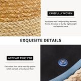Handmade Woven Foot Stool Natural Seagrass Ottoman for Home Decor & Seating 94592344