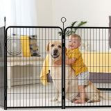 16 Panels Heavy Duty Metal Playpen with Self-Locking Gate, Extra Tall 40" Dog Fence Pet Exercise Pen W2887P314281