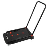 ZNTS Capacity Black Plastic Steel Body Foldable Platform Trolley Push Hand Cart Black-1pc W2181P229025