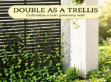 Black 78" H x 48" W Metal Privacy Fence Screen Decorative Outdoor Climbing Plant Trellis with 97371489