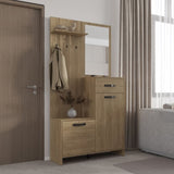 Hall Tree, 2 Doors, 1 Drawer, 1 Shelf, 1 Mirror B097P296845