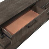 Two-Tone Brown Black Finish 6-Drawers Dresser 1pc Modern Industrial Design Bedroom Furniture B011P242782