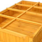 Elevated 8 Pocket Herb Garden Bed, Mobile Raised Customizable Wood Planter for Herbs, Vegetables, W465P189512