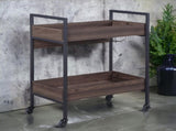 Jerrick Walnut & Black Finish Serving Cart B2726P286744