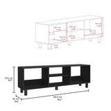 Eclipse Living Room Duo Set with TV Stand And Coffee Table with Steel Accents B200P173208