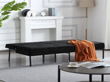 69.88 Inch Convertible Futon Sofa Bed, Multi-Functional Foldable Sofa with Polyester Upholstery, B347P506089