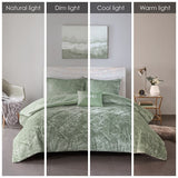 Full/Queen Velvet Comforter Set with Throw Pillow B035P203258