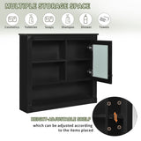 32'' Bathroom Wall Cabinet with Mirror, Wall Mounted Medicine Cabinet with 4 Shelves, Mirrored Door N710P254922B