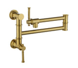 Pot Filler Faucet Wall Mount Pot Filler Faucet, Modern Brass Pot Filler Two-Attachment Wall Mount W928104083