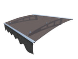 ZNTS DA4734C Series Door Window Awning Canopy Made of 0.137 Inch Thick Crystal Solid Polycarbonate Sheet W2205P180057