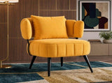 Decorative armchair with a spring seat cushion and slipcover, Chenille living room tub chair, W5188P462022