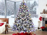 8ft Flocked Christmas Tree 18258061