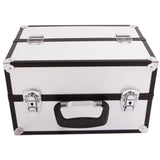 ZNTS SM-2083 Aluminum Alloy Makeup Train Case Jewelry Box Organizer Silver 53090133