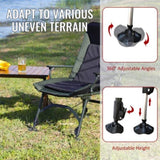 Camping Lounge Chair, Portable Folding Reclining Camping Chair with Adjustable backrest for Indoor 99685219