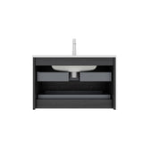 BRON 30" Bathroom Vanity Sink, Modern Wall-Mounted Floating Plywood Bathroom Storage Cabinet W2615P247212
