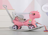 Rocking Horse Toddlers , Balance Bike Ride On Toys with Push Handle, Backrest and Balance Board W509107491