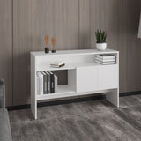 Bellagio 48.7" Wide 2-Tier Narrow Bellagio Console Table with Double-Door Cabinet B070P234362
