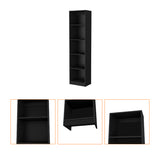 Sutton Slim Bookcase with Modern 5-Shelf Design B128P176162