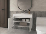 FM FURNITURE Rainbow City Vanity with 2 Doors, White B128P293883