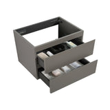 Alice-36W-102,Wall mount cabinet WITHOUT basin,Gray color, With two drawers, Pre-assembled W1865110046