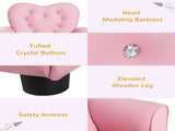 Kids Sofa Toddler Tufted Upholstered Sofa Chair Princess Couch with Diamond Decoration -AS 91714031