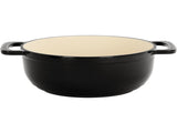 Cast iron 7.5QT cooking pot - Pure black - includes two silicone gloves - Enamel pot 77846550