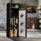 ZNTS Large Gun Safe Cabinet 3 Pistol Pouches, Heavy Duty Biometric Fingerprint Lock, Rifle Gun Safe W1831P214759