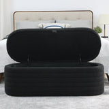 ZNTS [Video] Welike Length 45.5 inchesStorage Ottoman Bench Upholstered Fabric Storage Bench End of Bed W834103094