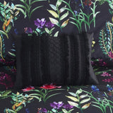 5 Piece Comforter Set Black Full/Queen B035128906