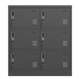 ZNTS 6-Door Employee Storage Locker, Metal Lockers for Office, Gym, School, and Homewith Card Slot 30035722