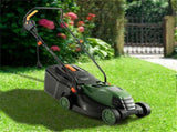 12 ampere 13.5 inch electric rope lawn mower with dual safety switches -Green 53308544