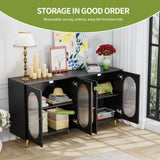 Modern Accent Sideboard Cabinet with Acrylic Doors, Freestanding Storage Cupboard Console Table for W578P186749