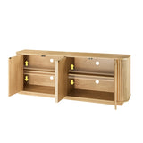 Sideboard Storage Cabinet TV Stand with wave pattern Buffet Cabinet Wooden Vertical Striped Cabinet W1162P323742