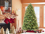 Artificial 6ft Green Christmas Tree with 1032 PE/PVC Mixed Branch Tips, 300L warm white led, memory 31343277