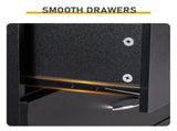 5-Drawer Particleboard Chest with Melamine Finish Drawer Dresser 26*13*39in Black 51153087