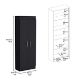 Pantry Cabinet Clinton, Kitchen, Black B092142839