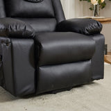 Black PU Remote-Controlled Heating and Massage Assistive Recliner for SeniorsI W570P320457