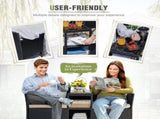 Outdoor Patio Loveseat Black Wicker 2-Seat Patio Conversation Set with Cushions & 89864706