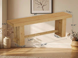 63" Wood Sofa Entryway Table Console Table with Stable Legs 42555993