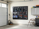 Easy-to-Install Slat Wall Paneling, 4 x 4 ft PVC Garage Slatwall, Black Modular Adjustable Panel 59400716
