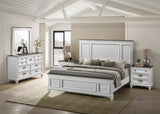 Clelane Wood Bedroom Set with Shiplap Panel King Bed, Dresser, Mirror, and two Nightstands T2574P202586